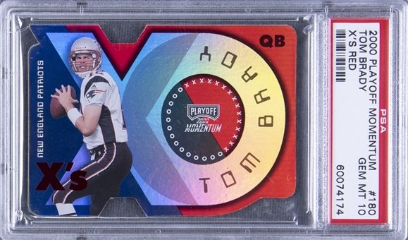 2000 Playoff Momentum Xs #180 Tom Brady Rookie Card (#107/199) – PSA GEM MT 10 "1 of 3!"